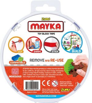 Mayka bouwblokjes tape donker groen 2 meter / 4 studs