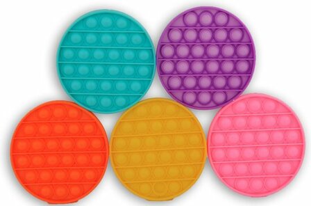 90310A Magic Bubble Pop-It game rond &Oslash;13cm 1x Oranje