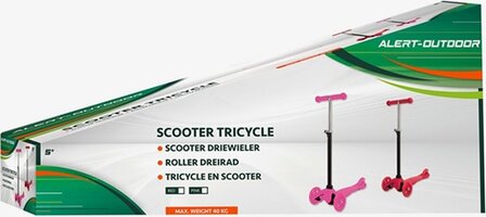 39570 Alert Scooter Driewieler Step Roze