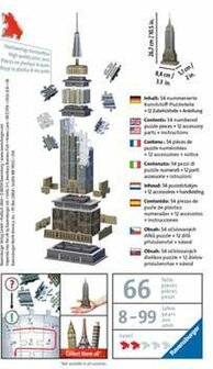 12715 Ravensburger Mini Empire State Building 3D-puzzel 66 stuk(s) Gebouwen