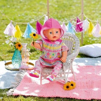 30161 BABY born Deluxe Trendy Poncho Kledingset - Poppenkleding 43 cm