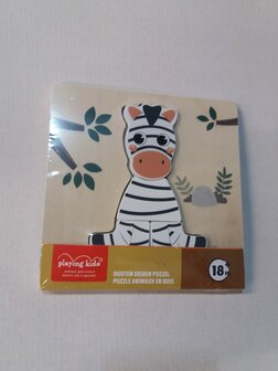 78875 Playing Kids Houten Stapelpuzzel Zebra