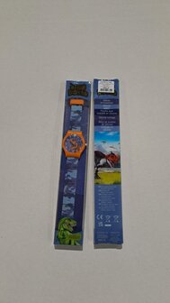 66821 Depesche Dino World Horloge Oranje/Blauw