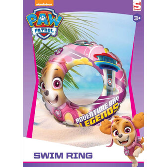 48635 Opblaasbare Zwemring Paw Patrol Skye roze.