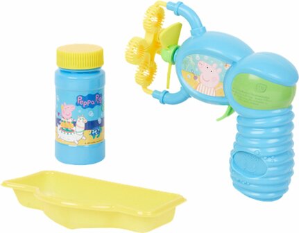 52922 Bellenblaaspistool  Peppa Pig Blauw / Geel  Bubble Flurry