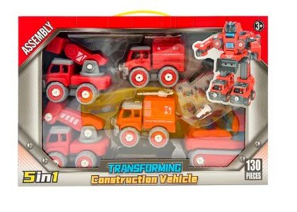 78722 5-In-1 Transforming Construction Vehicles Fire