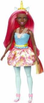 55944 Barbie Dreamtop Eenhoorn rood haar met gele hoorn