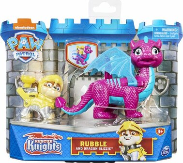 14682 Paw Patrol Rescue Knights Rubble en Draak Blizzie