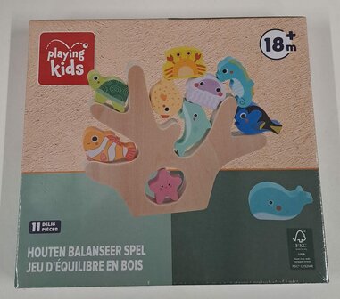 65531 Playing Kids Houten Balanceerspel Zeedieren