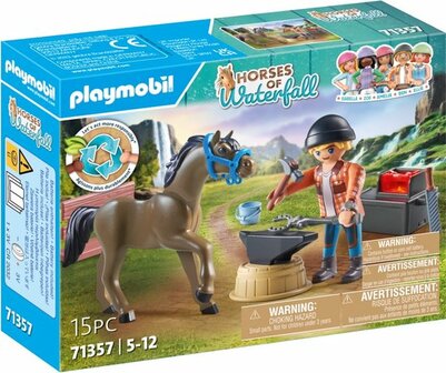 71357 PLAYMOBIL Horses of Waterfall Hoefsmid: Ben &amp; Achilles