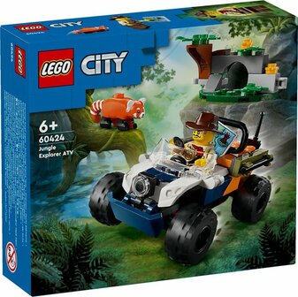 60424 LEGO City Jungleonderzoekers: rode panda-missie met terreinwagen