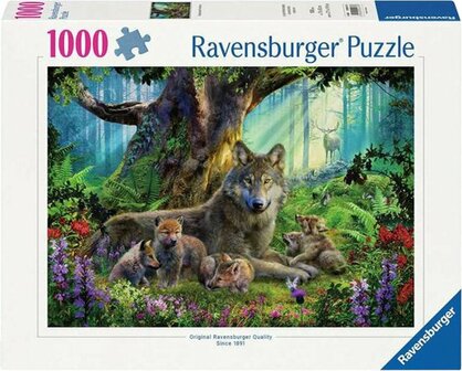 04776 Ravensburger Puzzel Family Wolf in het Bos 1000 stukjes