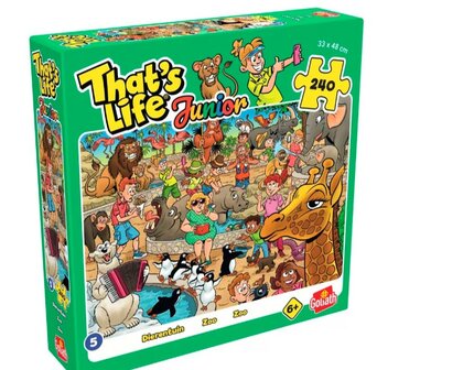 26453 Goliath Puzzel That&#039;s Life Junior 5 Dierentuin 240 stukjes