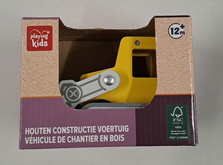 94203 Playing Kids Houten Constructie Voertuig Shovel