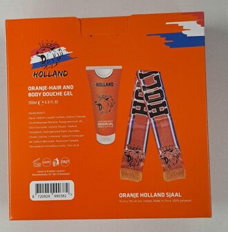 90382 Giftset Holland Haar- en Body Douchegel + Holland Sjaal