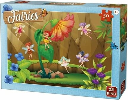 05803 King Puzzel Fairies With Flower 50 Stuks