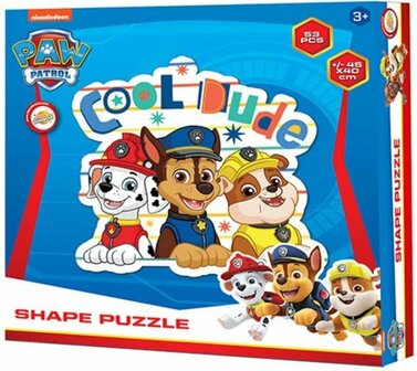 63894 Paw Patrol Shape Puzzel 53 pcs 