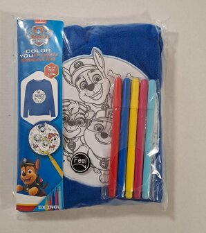 00242 Paw Patrol Chase Kleur je Eigen Trui Maat 98-104