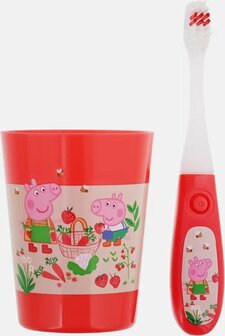 44253 Peppa Pig Tandenborstelset met Timer Rood