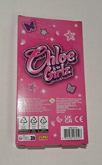 30503 Chloe Girlz Poppenkleding Zwart/wit Geblokt Jurkje 