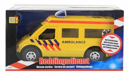 81606 Kids Fun Reddingsdienstvoertuig Ambulance 26 Cm Geel    