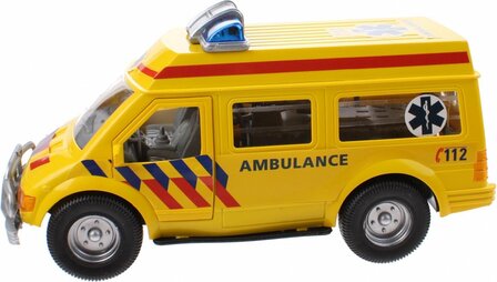 81606 Kids Fun Reddingsdienstvoertuig Ambulance 26 Cm Geel    