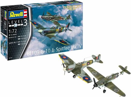 03710 Revell Combat Set Bf109G-10 &amp; Spitfire Mk.V 1:72