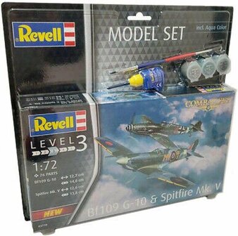 03710 Revell Combat Set Bf109G-10 &amp; Spitfire Mk.V 1:72