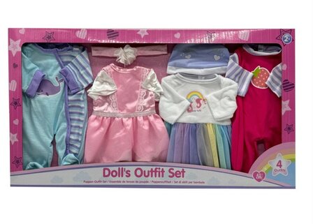 03398 Set Poppenkleding 4 stuks 43 Cm 