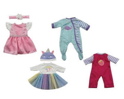 03398 Set Poppenkleding 4 stuks 43 Cm 