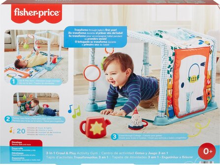 88300 Fisher-Price 3-in-1 Kruipen en Spelen Activiteitenspeelmat