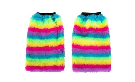 53019 Beenwarmers met Regenboogprint (carnaval)