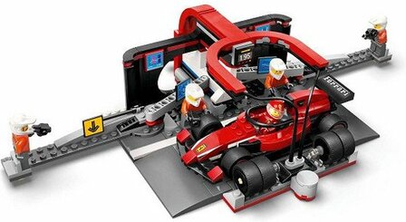 60443 LEGO City F1 pitstop en pitcrew met Ferrari auto