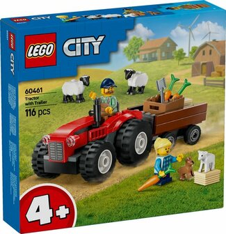 60461 LEGO City Rode tractor met aanhanger en schapen