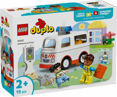 10447 LEGO DUPLO Ambulance met chauffeur