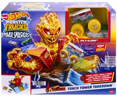 95756 Hot Wheels Monster Trucks Power Smashers Torch Tower Takedown