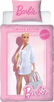 80273 Mattel Barbie Dubbelzijdig Dekbedovertrek 1 persoons 140x200cm  