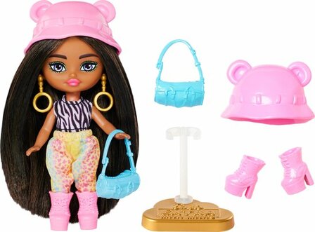 637340 Barbie Extra Fly Mini Mini&#039;s Pop Zwart Haar