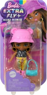 637340 Barbie Extra Fly Mini Mini&#039;s Pop Zwart Haar