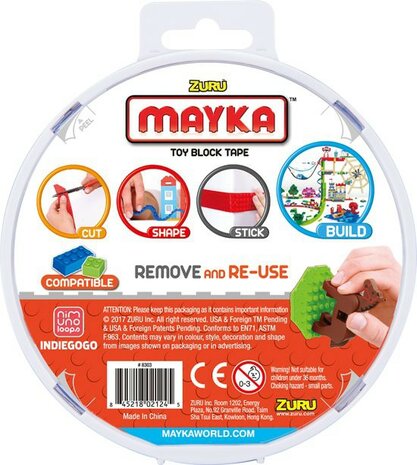 Mayka bouwblokjes tape donker groen 2 meter / 4 studs