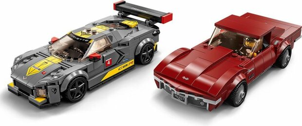 76903 LEGO Speed Champions Chevrolet Corvette C8.R Racewagen en 1968 Chevrolet Corvette