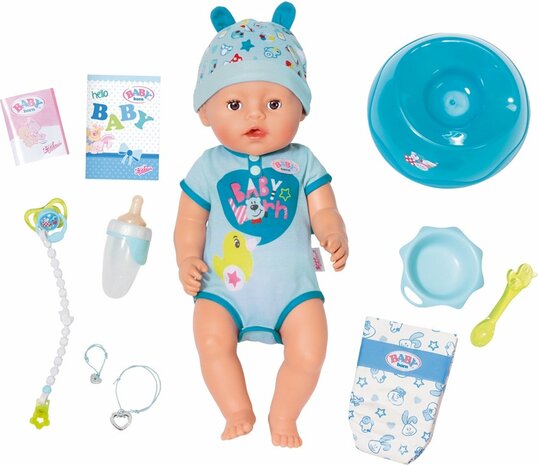 24375 BABY born® Soft Touch Jongen - Interactieve Babypop 43cm