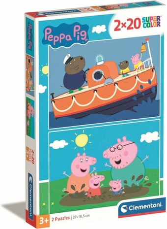 247974 Clementoni Puzzel Peppa Pig 2x20 stukjes