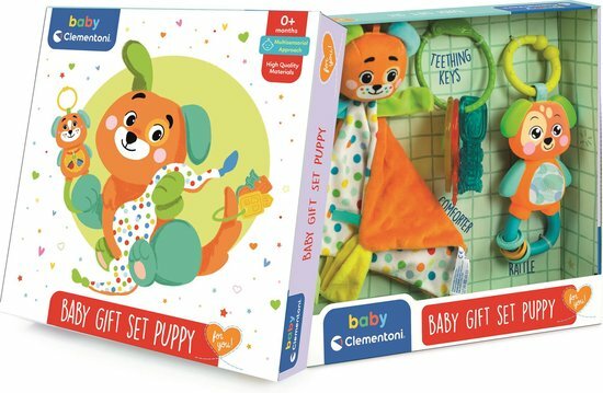 78049 Baby Clementoni Baby Cadeau Set Puppy Oranje