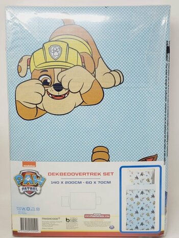 55504 Paw Patrol Dekbed Marshall Chase en Rubble 140x200cm