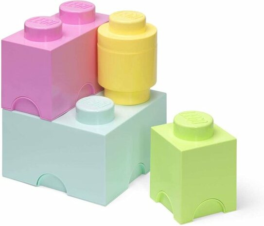 47584 LEGO Opbergbox Brick Pastel Set van 4 Stuks