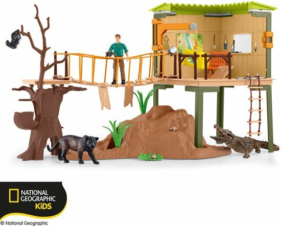 42507 Schleich WILD LIFE Het Avonturenstation Wilde Dieren uit de Jungle