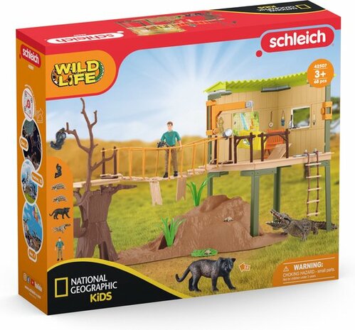 42507 Schleich WILD LIFE Het Avonturenstation Wilde Dieren uit de Jungle