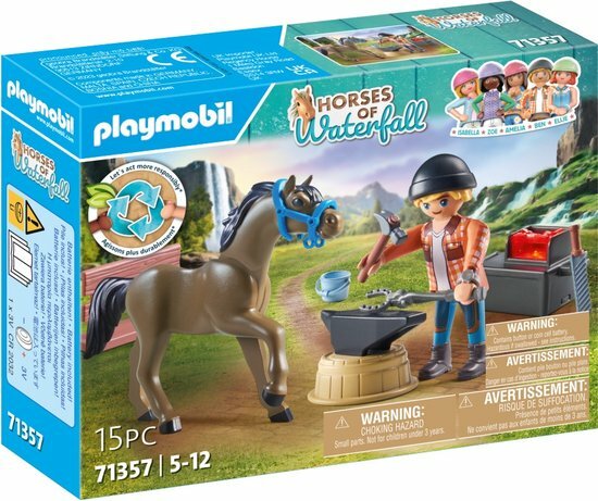 71357 PLAYMOBIL Horses of Waterfall Hoefsmid: Ben & Achilles