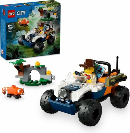 60424 LEGO City Jungleonderzoekers: rode panda-missie met terreinwagen